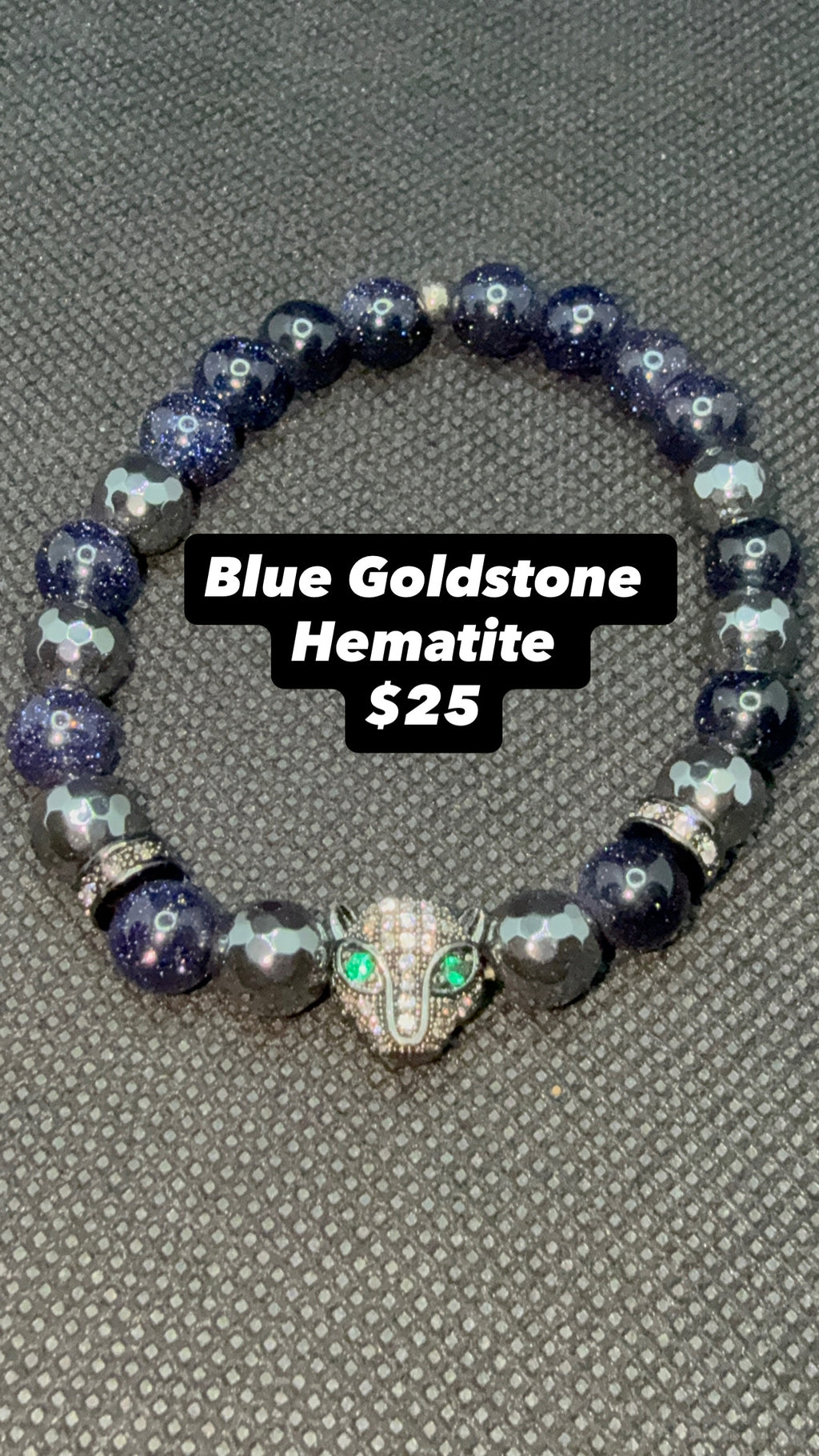 Blue Goldstone Hematite