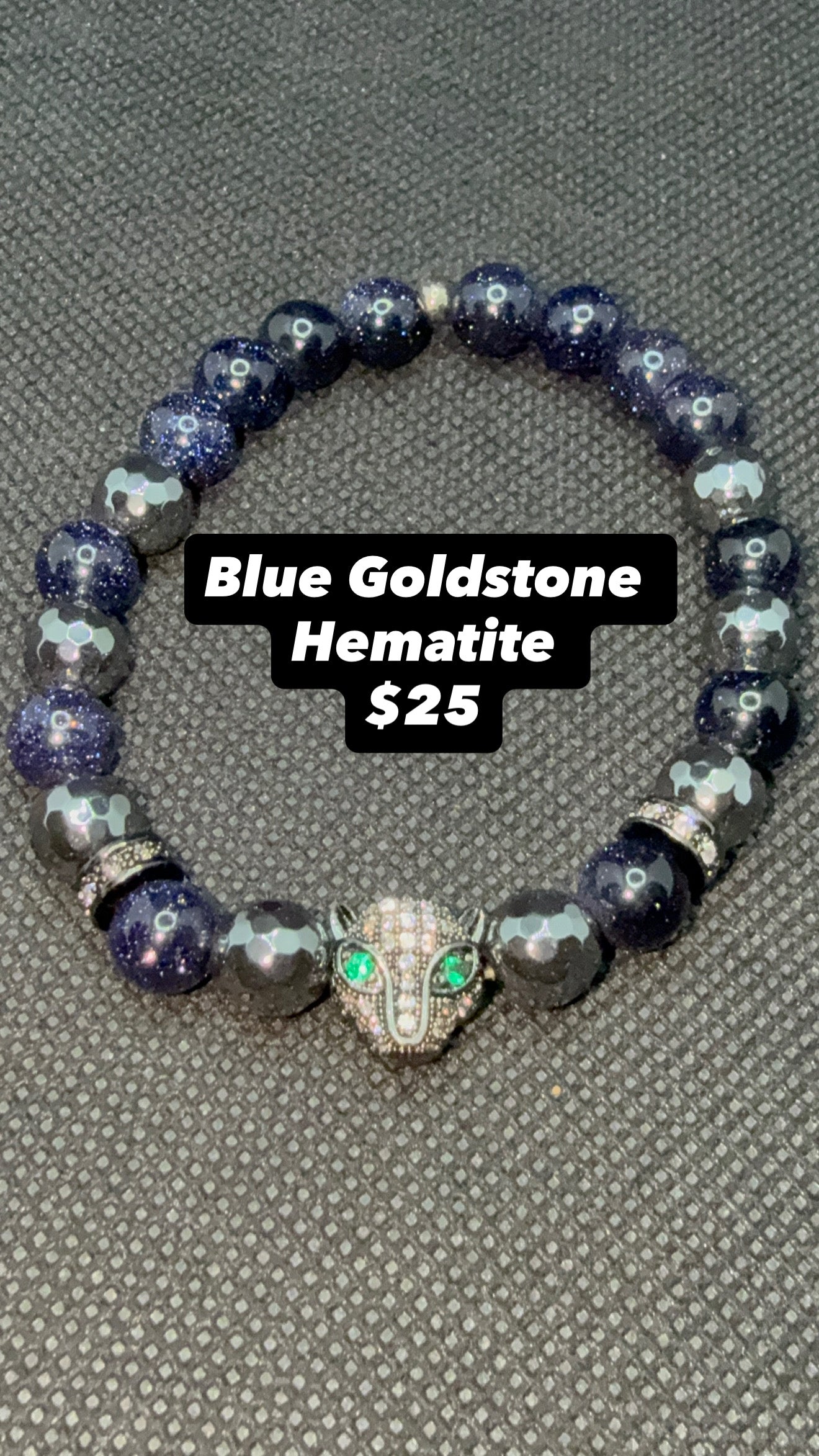 Blue Goldstone Hematite
