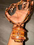 The Aligned One~Jade~Tiger Eye~Citrine Necklace