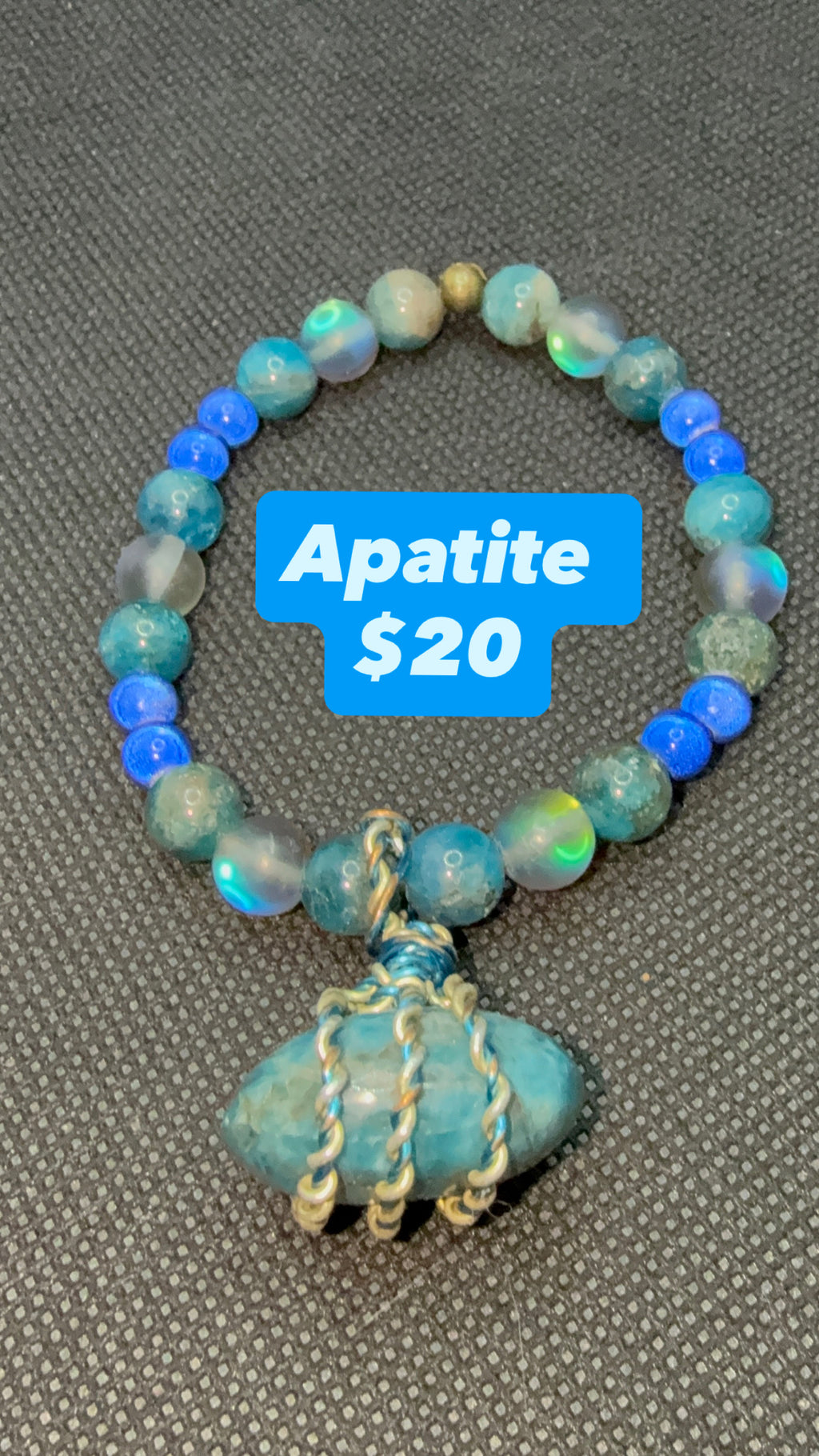 Blue Marble Apatite Bracelet