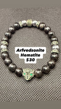 Arvfedsonite Hematite Bracelet