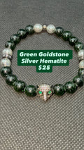 Green Goldstone Hematite Money Bracelet