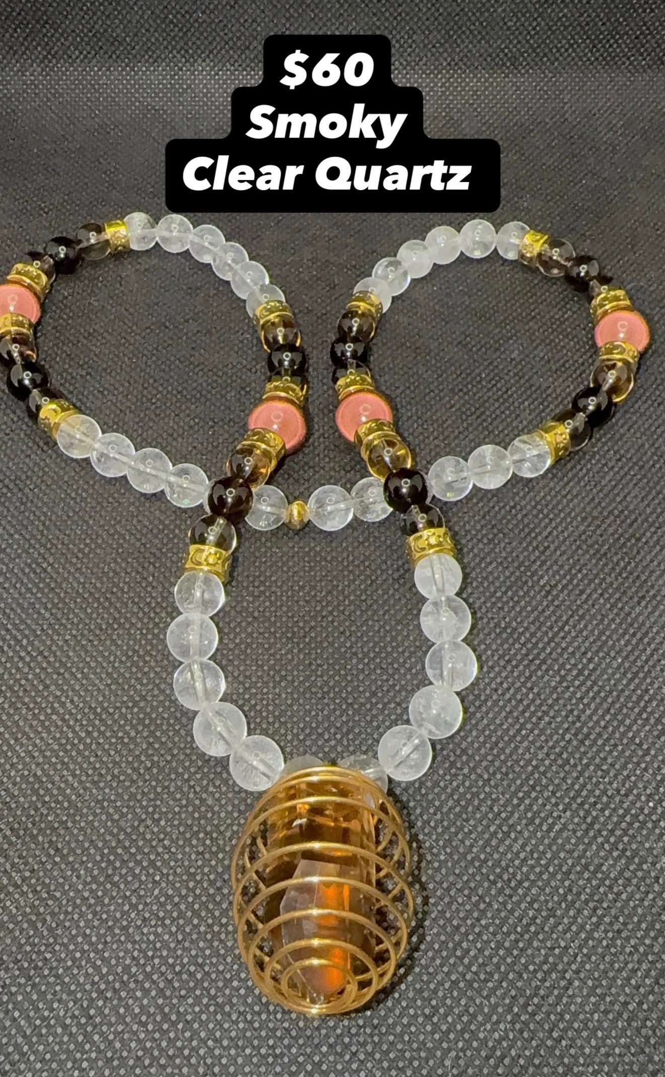 Smoky Clear Quartz Necklace
