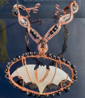 Copper Batman Necklace/Chest Plate~ Mangano Calcite~Black Tourmaline~Mangano Calcite