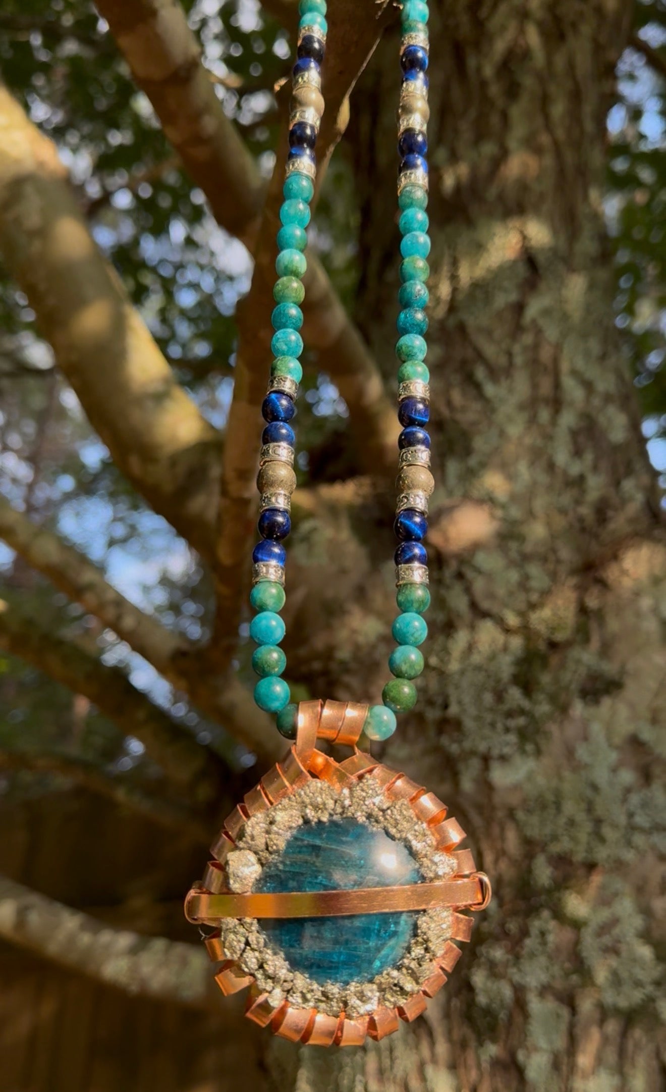 The Blue Phoenix ~Apatite~Pyrite~Tiger’s Eye