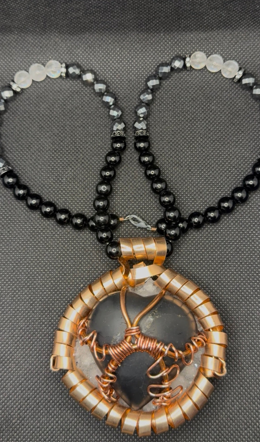 Tourmaline~Obsidian~Hematite~Clear Quartz