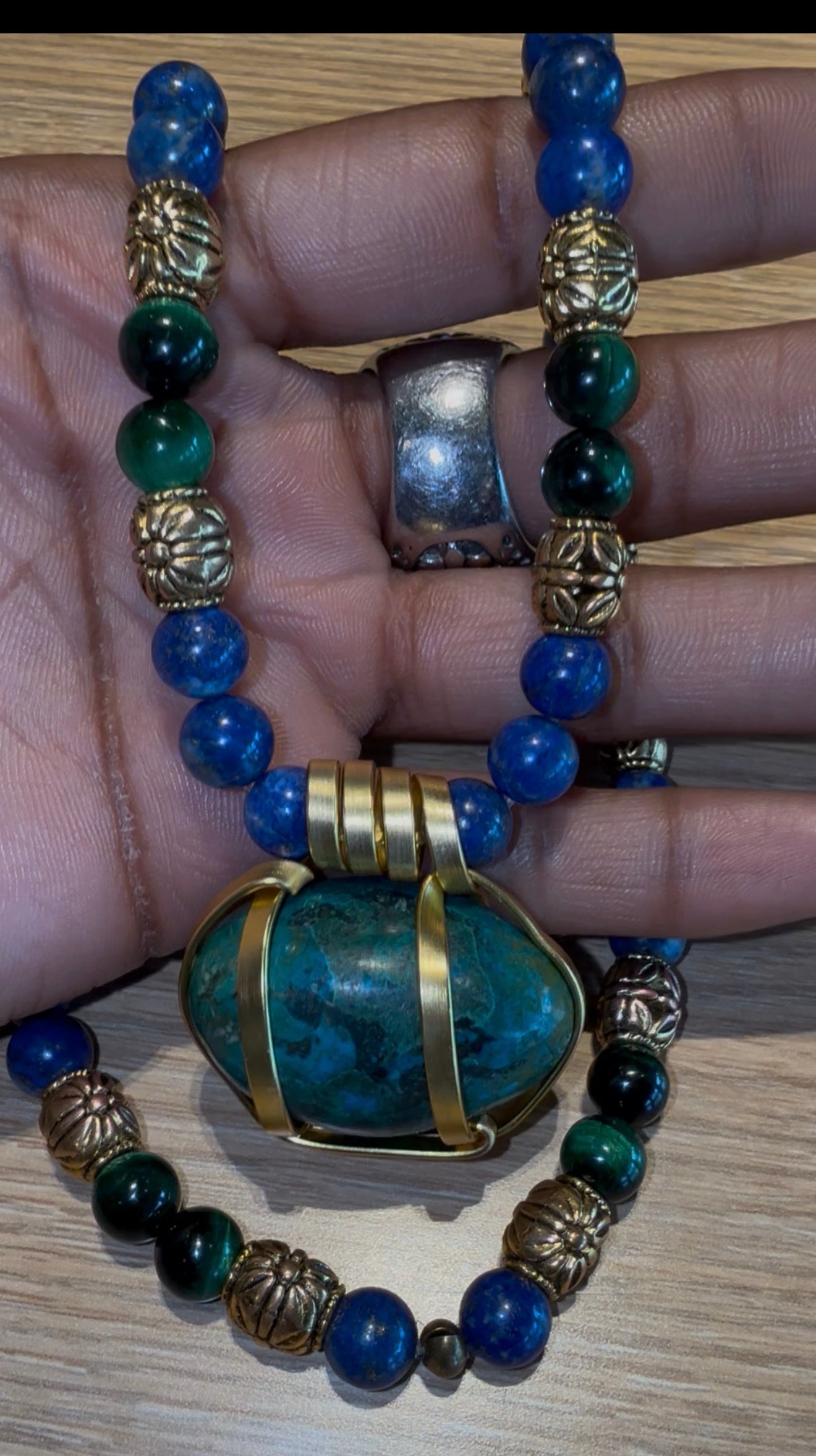 The Emerald Oracle~Chrysocolla ~Green Tiger Eye~Lapis Lazuli