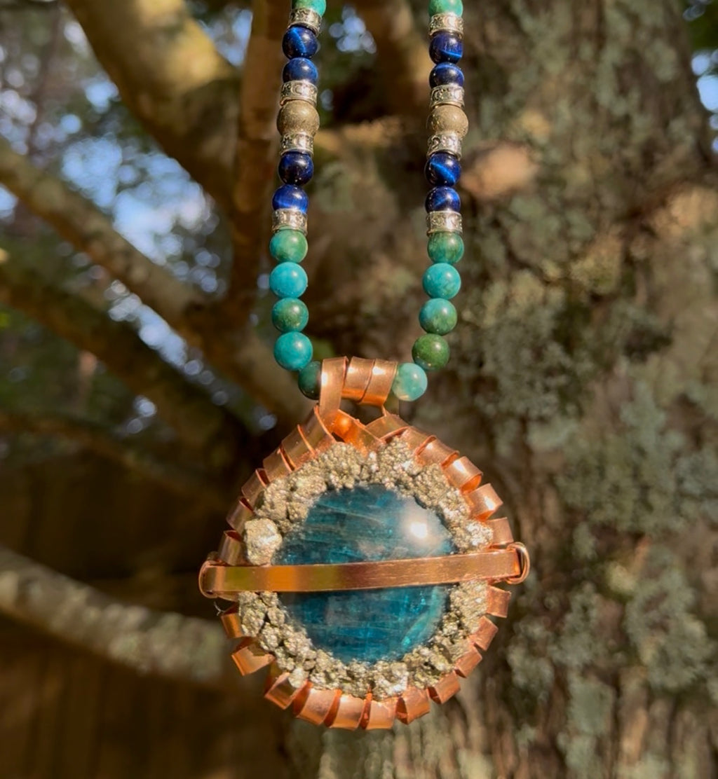 The Blue Phoenix ~Apatite~Pyrite~Tiger’s Eye