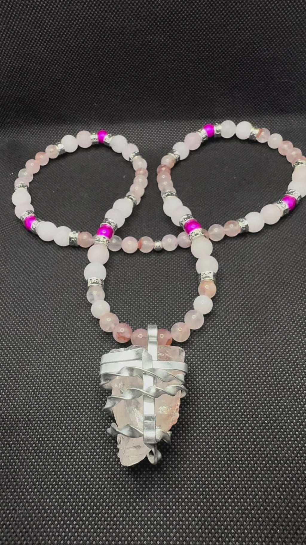Lepidocrocite & Rose Quartz Necklace