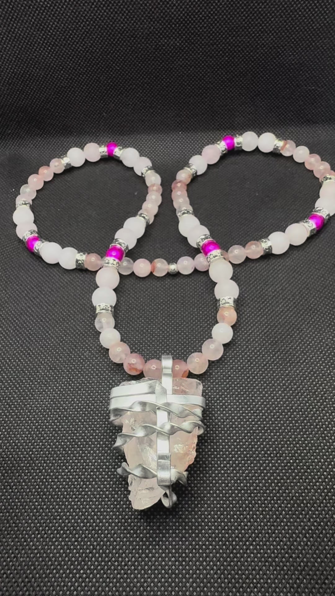 Lepidocrocite & Rose Quartz Necklace