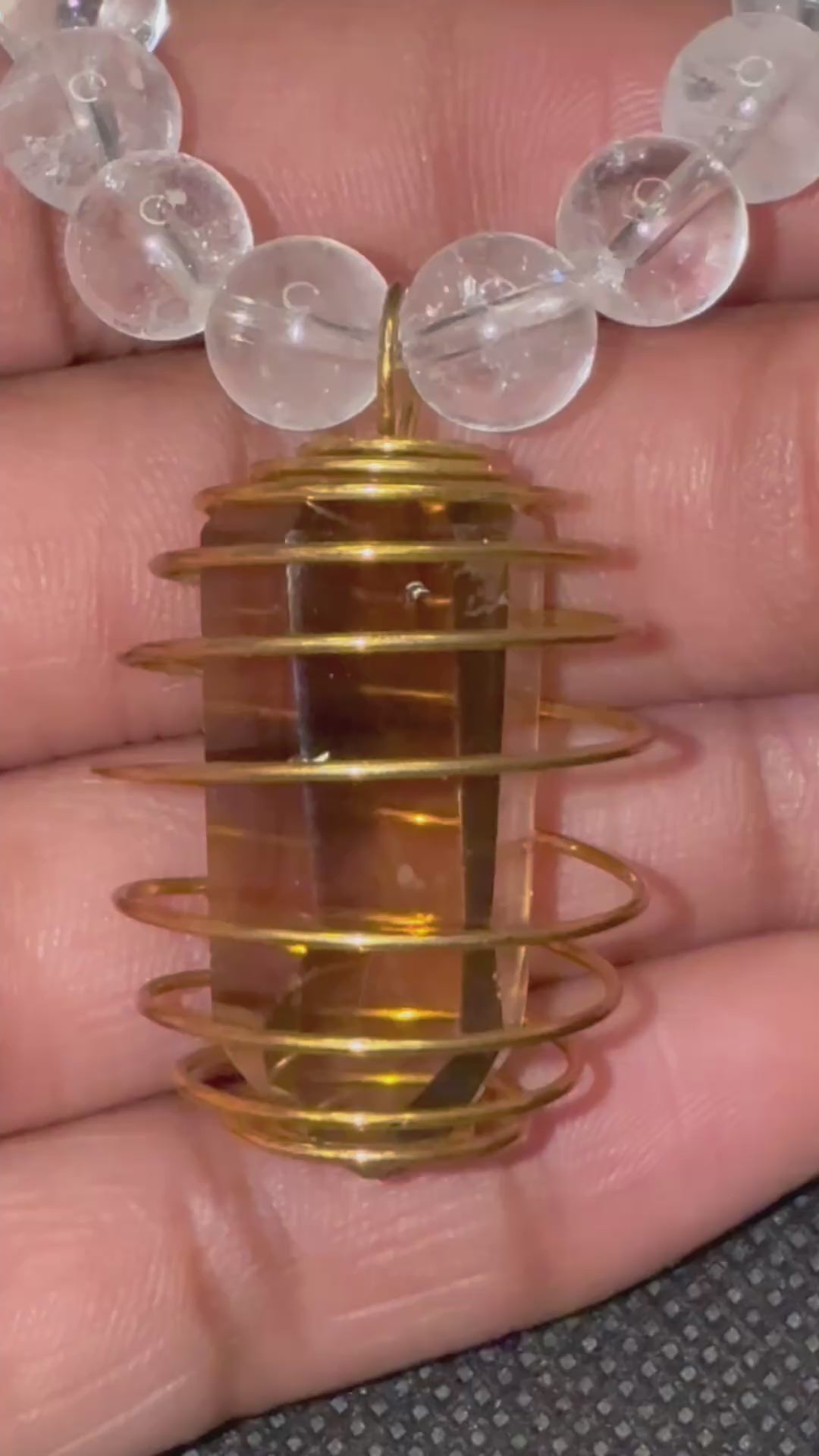 Smoky Clear Quartz Necklace
