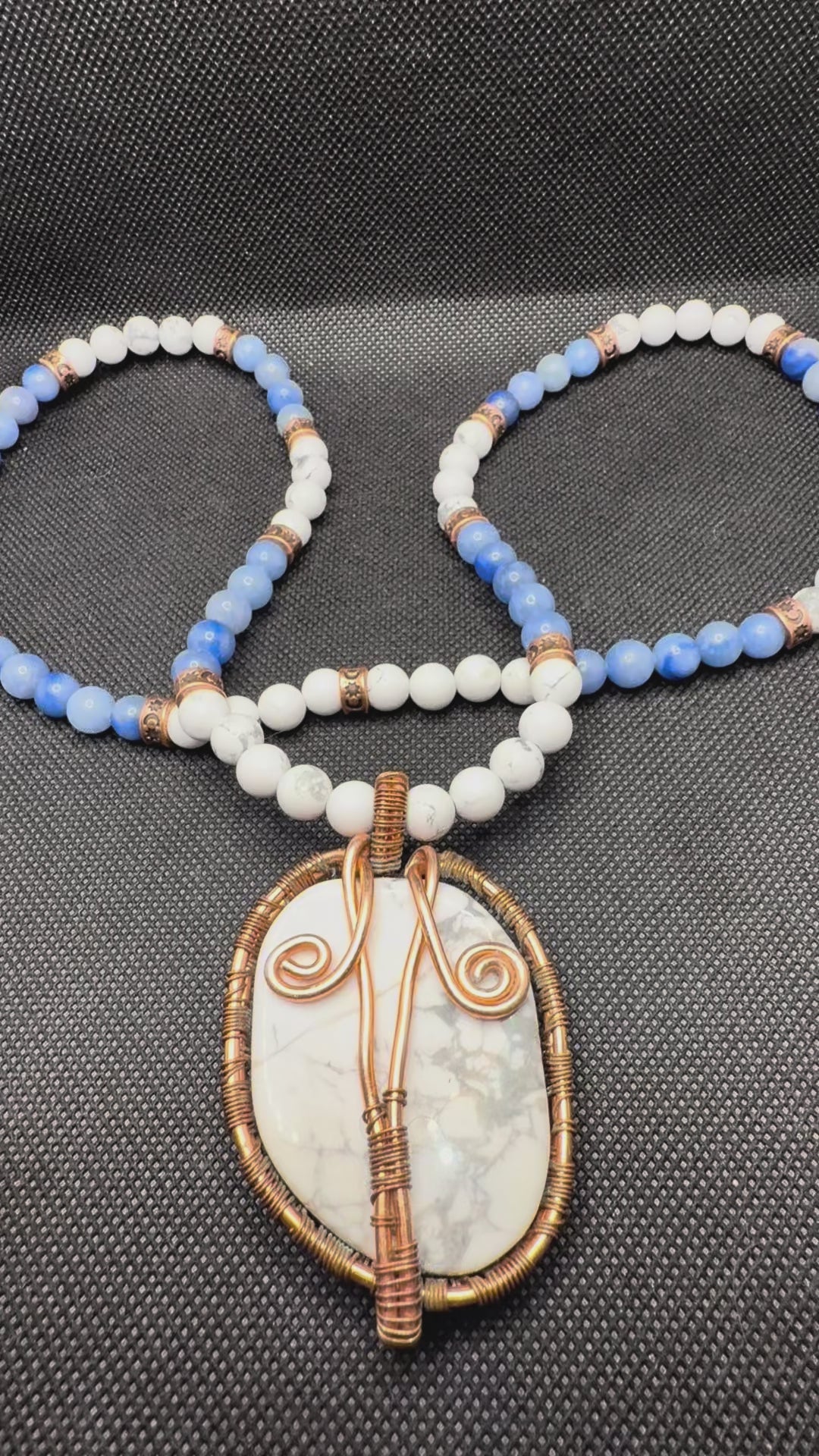 Copper~Howlite~Angelite Necklace