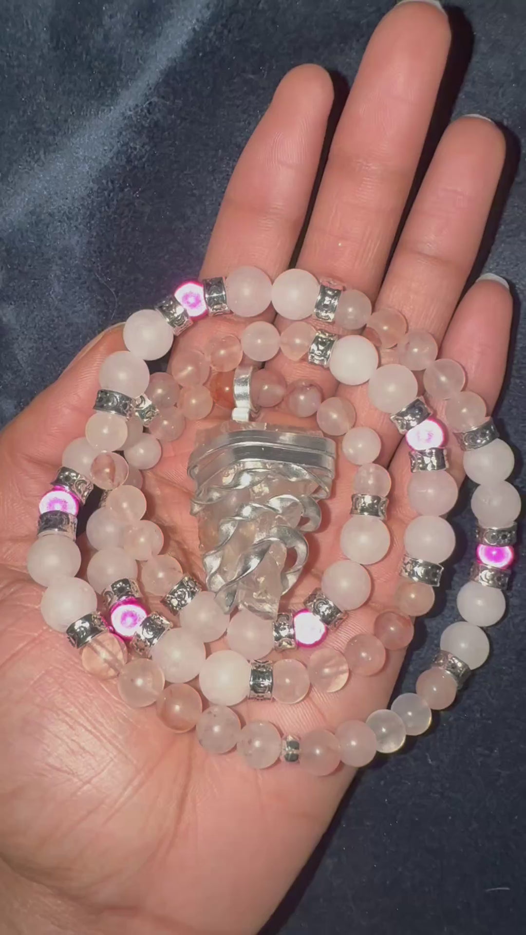 Lepidocrocite & Rose Quartz Necklace