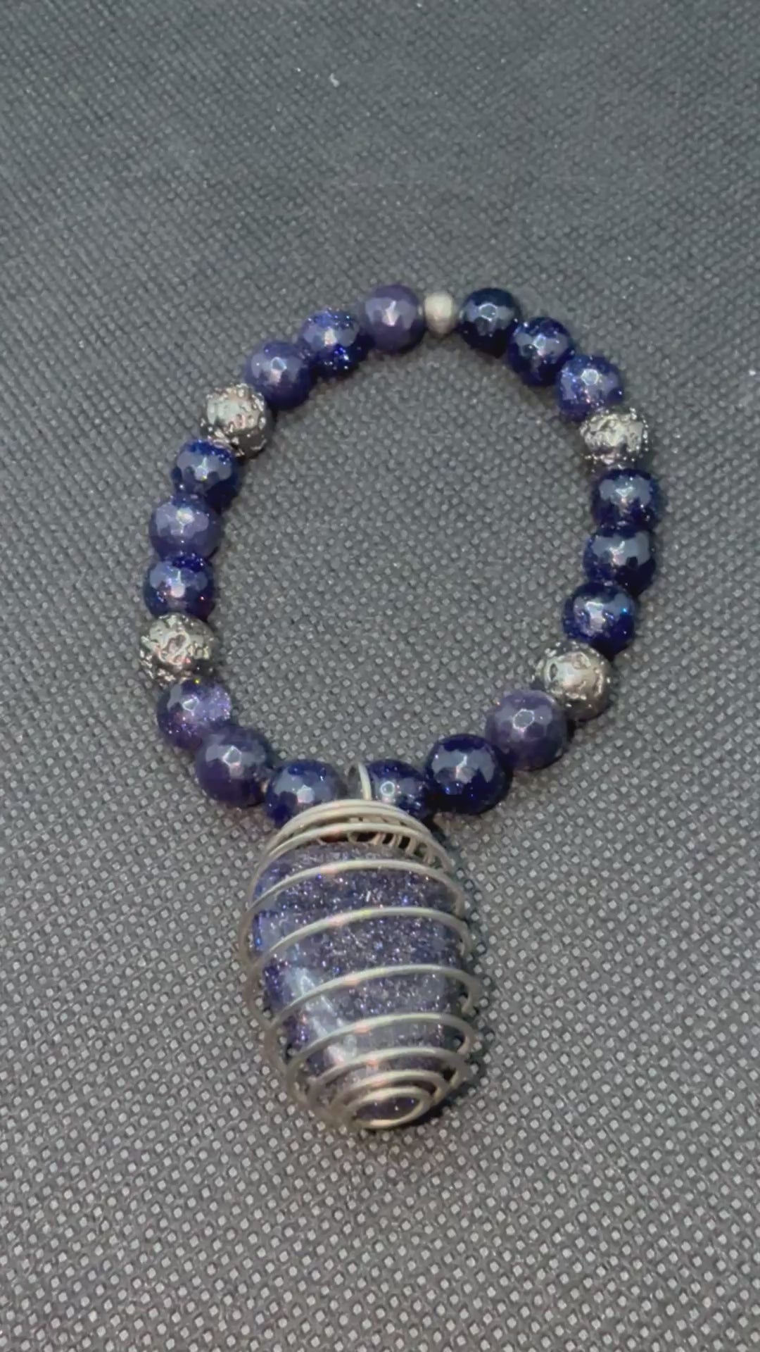 Blue Goldstone Hematite Bracelet