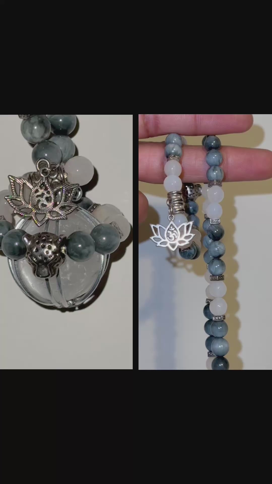 Tear Drop Selanite and Eagle Eye Set