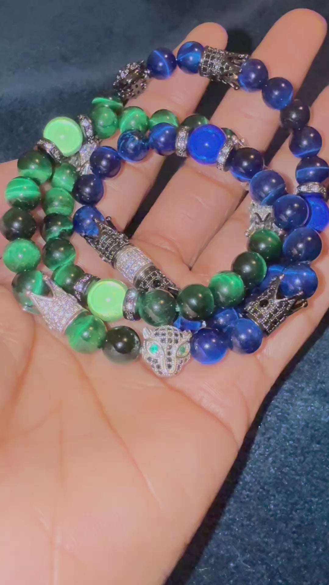 Blue &Green Tiger’s Eye Necklace